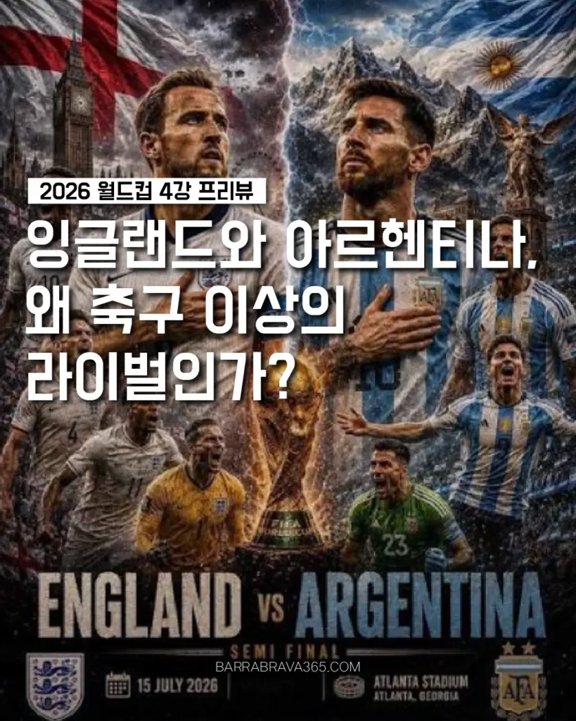 잉글랜드 vs 아르헨티나 축구 이상의 라이벌리