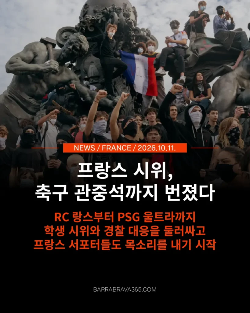 프랑스 시위 격화 축구 클럽 서포터들도 행동 개시